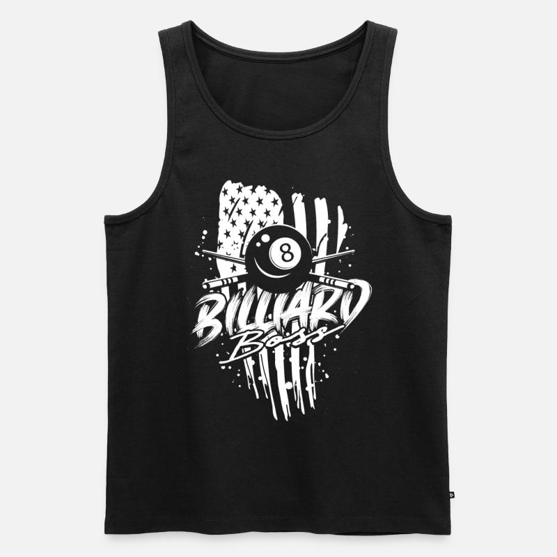 8-Ball Billard - Männer Premium Bio Tank Top - Schwarz