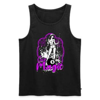8-Ball Billard Cue Magic - Männer Premium Bio Tank Top - Schwarz - Vorne - AI Model Male 178 light (178cm)