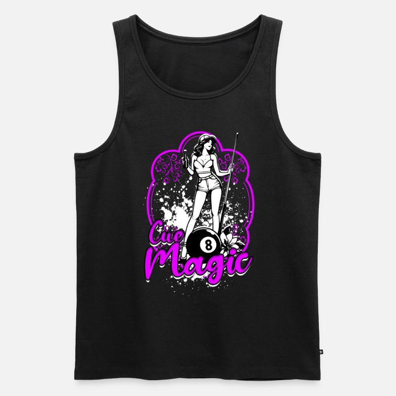 8-Ball Billard Cue Magic - Männer Premium Bio Tank Top - Schwarz