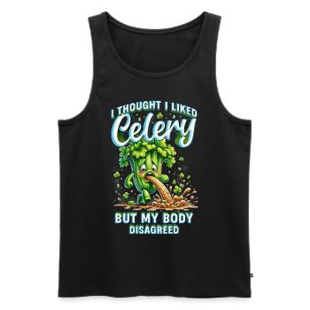 Sellerieallergie I Thought I Liked Celery - Männer Premium Bio Tank Top - Schwarz - Vorne - Michal (187cm)