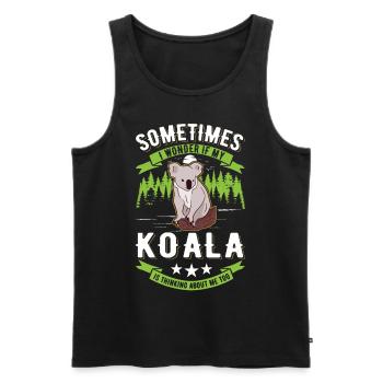 Koala Lover Koala Bear - Men's Premium Organic Tank Top - black - Front - Michal (187cm)