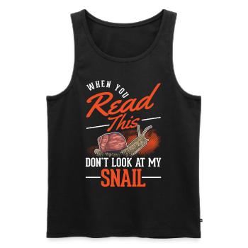 Escargot cadeau vignoble escargot - Débardeur bio Premium Homme - noir - Devant - Michal (187cm)