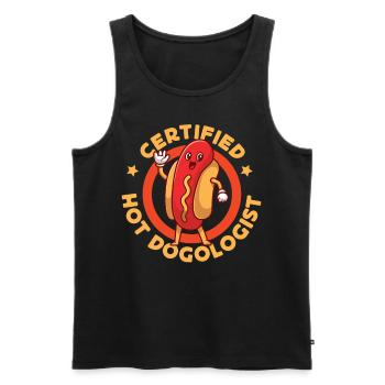 Hot Dog Adult Certified Hot - Männer Premium Bio Tank Top - Schwarz - Vorne - AI Model Male 178 light (178cm)