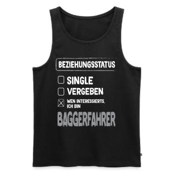 Excavator Driver Relationship Status Excavator Driver Excavator - Men's Premium Organic Tank Top - black - Front - AI Model Male 178 light (178cm)