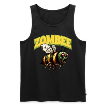 Abeille zombie Zombee - Débardeur bio Premium Homme - noir - Devant - Michal (187cm)