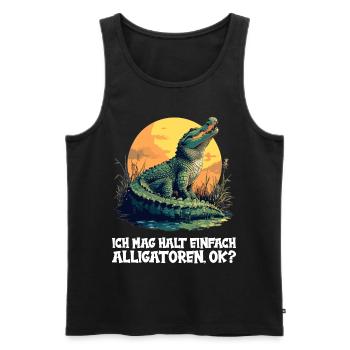 Alligatoren Alligator - Männer Premium Bio Tank Top - Schwarz - Vorne - AI Model Male 178 light (178cm)
