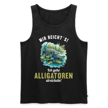 Alligatoren Alligator - Männer Premium Bio Tank Top - Schwarz - Vorne - AI Model Male 178 light (178cm)