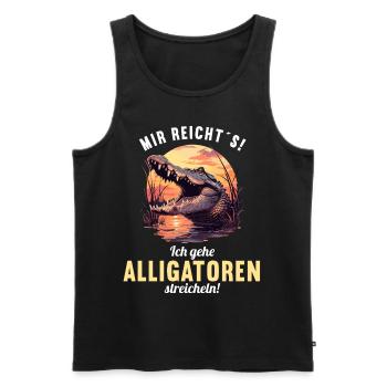 Alligatoren Alligator - Männer Premium Bio Tank Top - Schwarz - Vorne - AI Model Male 178 light (178cm)