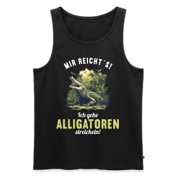 Alligatoren Alligator - Männer Premium Bio Tank Top - Schwarz - Vorne - AI Model Male 178 light (178cm)