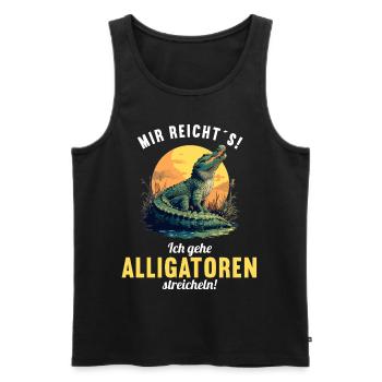 Alligatoren Alligator - Männer Premium Bio Tank Top - Schwarz - Vorne - AI Model Male 178 light (178cm)