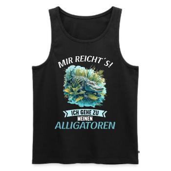 Alligatoren Alligator - Männer Premium Bio Tank Top - Schwarz - Vorne - AI Model Male 178 light (178cm)