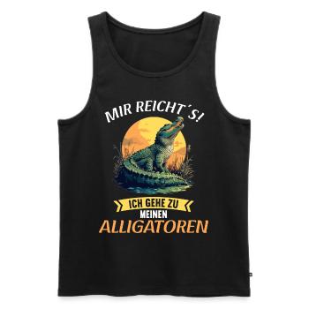 Alligatoren Alligator - Männer Premium Bio Tank Top - Schwarz - Vorne - AI Model Male 178 light (178cm)