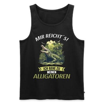 Alligatoren Alligator - Männer Premium Bio Tank Top - Schwarz - Vorne - AI Model Male 178 light (178cm)