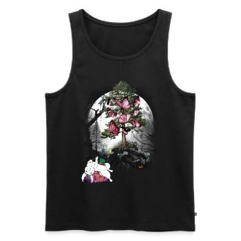 Bunny Bunnies Forest Animals Forest Nature Nature Lover - Men's Premium Organic Tank Top - black - Front - AI Model Male 178 light (178cm)
