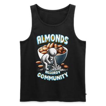 Mandelallergie Almonds Allergy Community - Men's Premium Organic Tank Top - black - Front - AI Model Male 178 light (178cm)