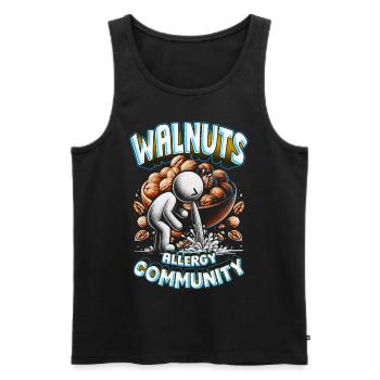 Walnut Allergy Walnuts Allergy Community - Men's Premium Organic Tank Top - black - Front - AI Model Male 178 light (178cm)