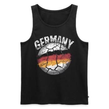 Allemagne Allemagne Allemand GER Almanya Alemania - Débardeur bio Premium Homme - noir - Devant - AI Model Male 178 light (178cm)