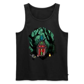 Wald Märchen Märchenfigur Kind Kinder Waldtiere - Männer Premium Bio Tank Top - Schwarz - Vorne - AI Model Male 178 light (178cm)