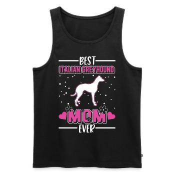 Italian Greyhound Mom - Men's Premium Organic Tank Top - black - Front - Michal (187cm)