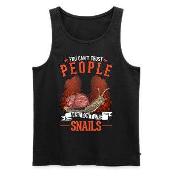 Escargot cadeau vignoble escargot - Débardeur bio Premium Homme - noir - Devant - Michal (187cm)