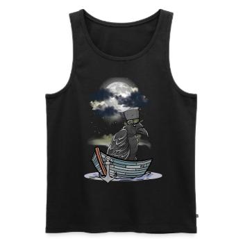 Corbeau Corbeau Corbeau Ferry Halloween Bateau Mystique - Débardeur bio Premium Homme - noir - Devant - Michal (187cm)