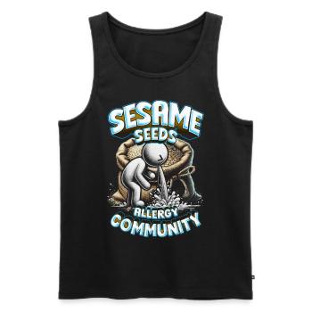 Capsule Fruit Allergy Seeds Allergy Community - Men's Premium Organic Tank Top - black - Front - AI Model Male 178 light (178cm)