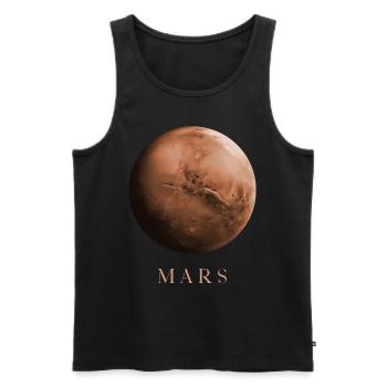 Mars Planète Astrophysique Cosmologie Espace - Débardeur bio Premium Homme - noir - Devant - AI Model Male 178 light (178cm)