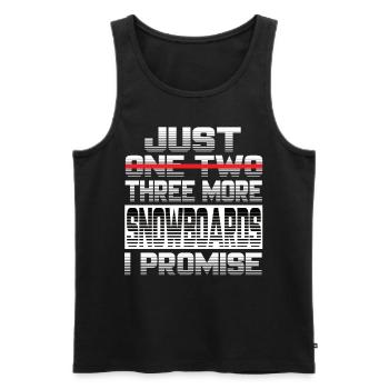 Just One More Snowboard I Promise Snowboard - Men's Premium Organic Tank Top - black - Front - Michal (187cm)