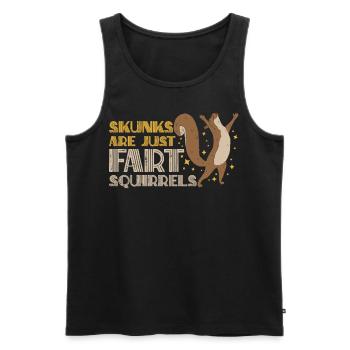 Skunks Are Just Fart Squirrels Skunks Are Fart Squ - Männer Premium Bio Tank Top - Schwarz - Vorne - AI Model Male 178 light (178cm)