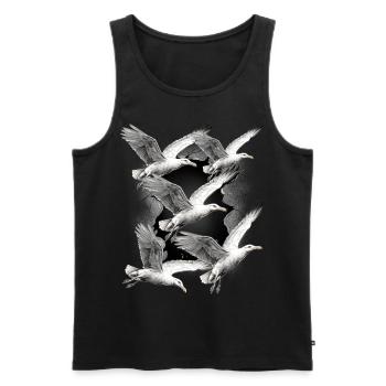 Möwen Möwe Maritim Seevögel - Männer Premium Bio Tank Top - Schwarz - Vorne - AI Model Male 178 light (178cm)