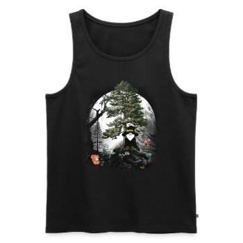 Forest fairy tale fairy tale character dwarves gnomes gnome wizard - Men's Premium Organic Tank Top - black - Front - AI Model Male 178 light (178cm)
