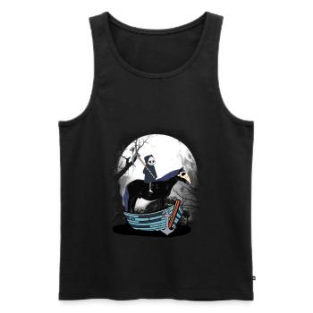 Grim Reaper Passeur Cavalier Bateau À Cheval Halloween - Débardeur bio Premium Homme - noir - Devant - Michal (187cm)