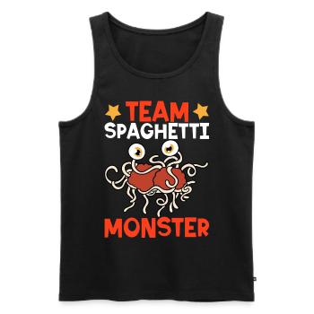 Flying Spaghetti Monster FSM - Men's Premium Organic Tank Top - black - Front - AI Model Male 178 light (178cm)