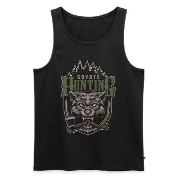 Coyote Hunter Yote - Men's Premium Organic Tank Top - black - Front - Michal (187cm)