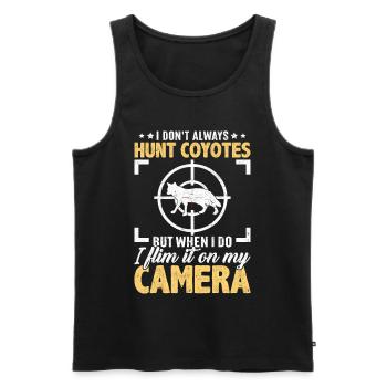Kojotenjagd Kojotenjäger Yote - Männer Premium Bio Tank Top - Schwarz - Vorne - Michal (187cm)