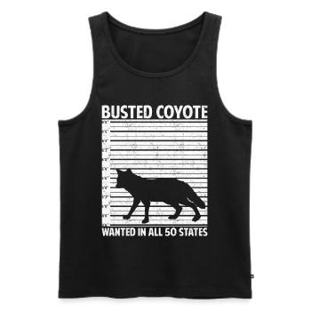 Kojotenjagd Kojotenjäger Yote - Männer Premium Bio Tank Top - Schwarz - Vorne - Michal (187cm)