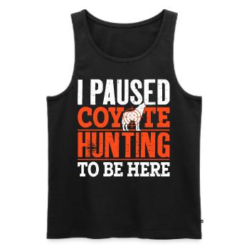 Coyote Hunter Yote - Men's Premium Organic Tank Top - black - Front - Michal (187cm)