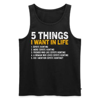 Coyote Hunter Yote - Men's Premium Organic Tank Top - black - Front - Michal (187cm)
