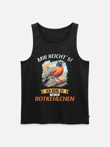 Robin Rotkehlchen - Men's Premium Organic Tank Top - black