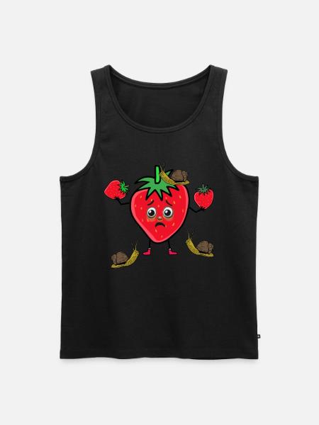 Strawberry Snails Pest Strawberries Snails - Men's Premium Organic Tank Top - black