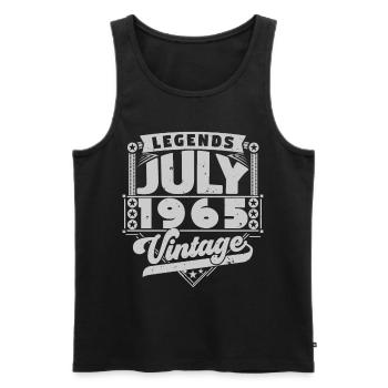 Cadeau Vintage Anniversaire Juillet 1965, juillet. - Débardeur bio Premium Homme - noir - Devant - Michal (187cm)