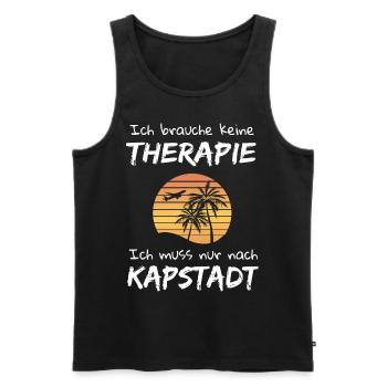 Kapstadt Südafrika Cape Town Urlaub Idee - Männer Premium Bio Tank Top - Schwarz - Vorne - Michal (187cm)
