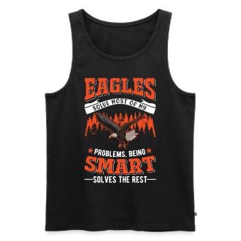 Steinadler Adlerzucht Falkner Adler - Männer Premium Bio Tank Top - Schwarz - Vorne - Michal (187cm)