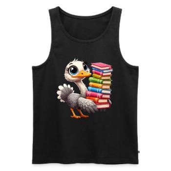 Reading Books Strauss Book Book Lover - Men's Premium Organic Tank Top - black - Front - Michal (187cm)