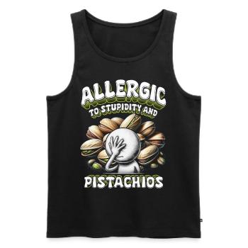 Pistachio Allergy Allergic To Pistachios - Men's Premium Organic Tank Top - black - Front - Michal (187cm)