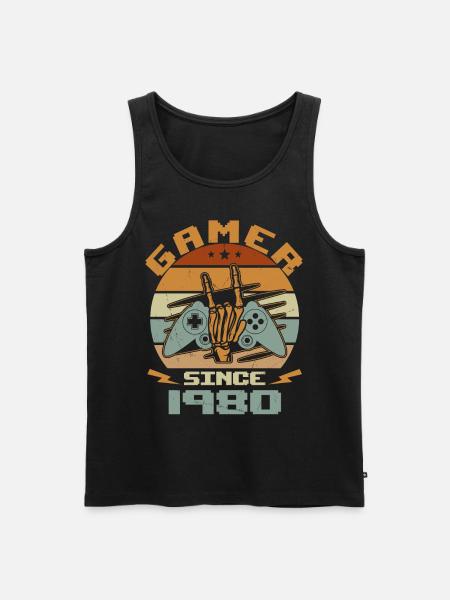 Gamer siden 1980 - Gaming fødselsdagsgave 1980 - Herre Premium økologisk tanktop - sort