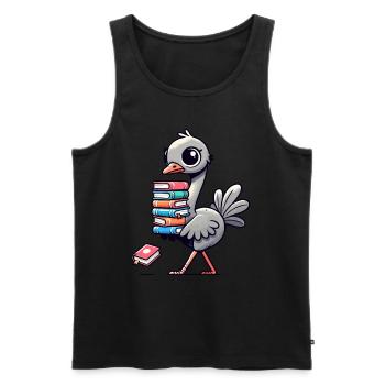 Reading Books Strauss Book Book Lover - Men's Premium Organic Tank Top - black - Front - Michal (187cm)