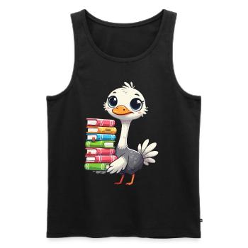 Reading Books Strauss Book Book Lover - Men's Premium Organic Tank Top - black - Front - Michal (187cm)