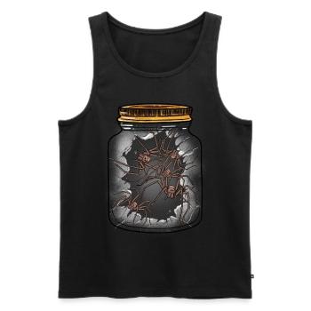 Halloween Spiders Arachnids Spider Phobia - Men's Premium Organic Tank Top - black - Front - AI Model Male 178 light (178cm)