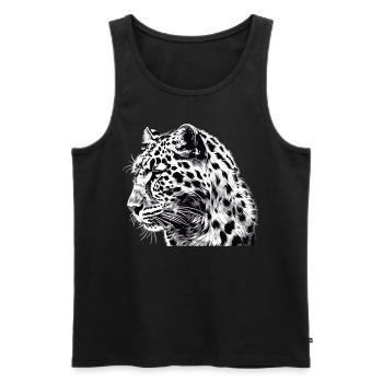 Amur Leopard Amurleoparden Amurleopard - Men's Premium Organic Tank Top - black - Front - AI Model Male 178 light (178cm)